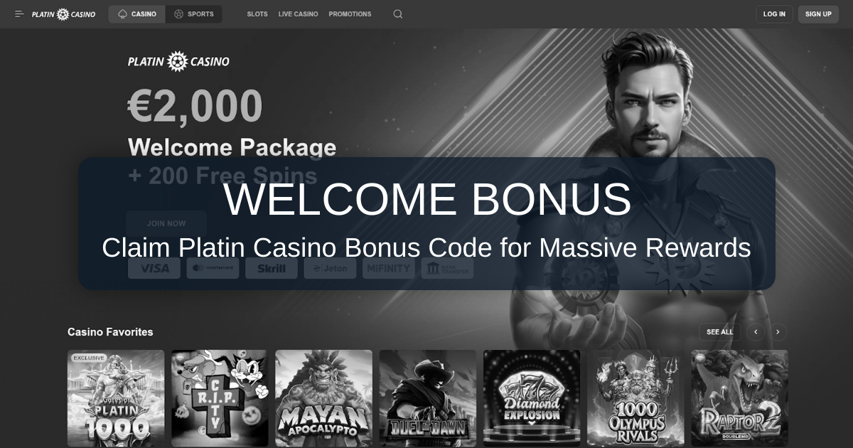 Platin Casino Bonus Code 2026 - Exclusive USA Deals | Verified